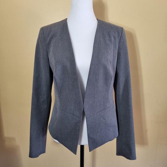 White House Black Market Women Blazer Suit Jacket Gray Color size 6 Used - Picture 1 of 8